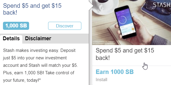 Swagbucks offer example