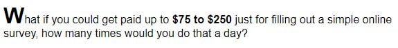 LegitPaidOnlineSurveys.com claim about pay per survey