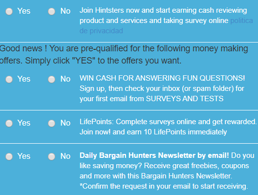 Promotional offers below the iSurveyWorld sign-up form
