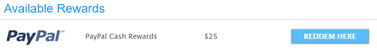 iSurveyWorld rewards page with PayPal