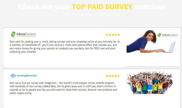 Examples of survey sites Survey Voices lists