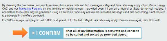 Survey Voices sign-up terms about calls and messages