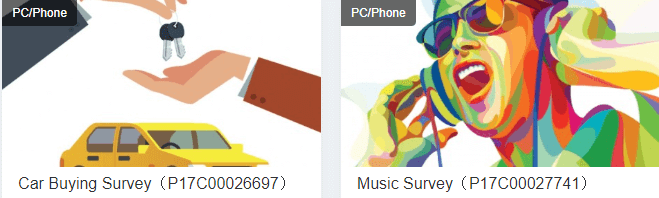 Overview of available surveys on Viewfruit