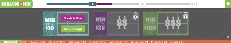 InboxDollars Scratch & Win progress bar