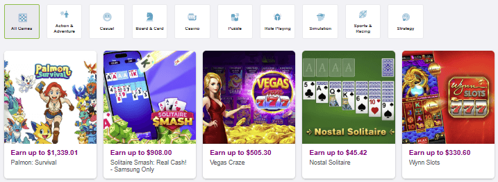 Games on InboxDollars
