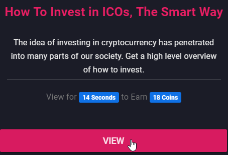 Example of a Cointiply PTC ad
