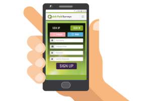 Quick Pay Survey on a mobile phone