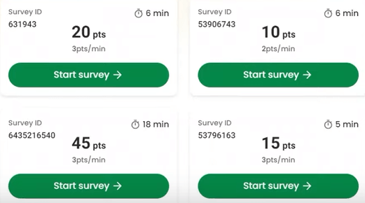 Paid surveys on Survey Junkie