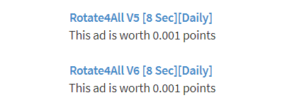 Paid-to-click ads on Keep Rewarding
