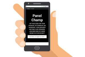 The Panel Champ website on a phone