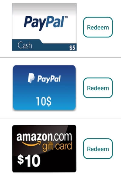Quick Dollar App reward options