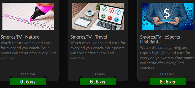 Video options on Rewards1