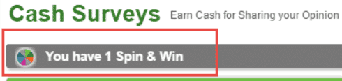 The Spin & Win wheel on InboxPounds