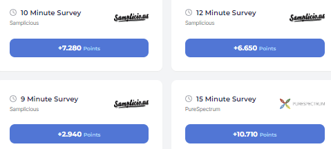Paid surveys on Earnably
