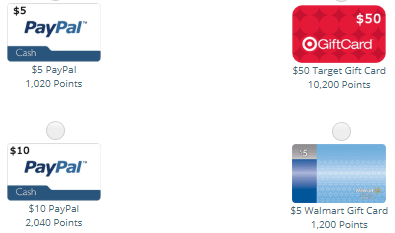 Some of the CreationsRewards reward options