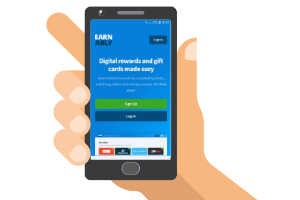 Earnably website on a phone