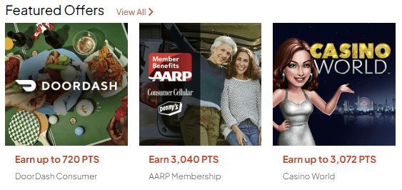Examples of MyPoints deals and offers