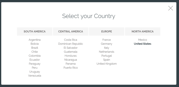 Countries where Nicequest is available