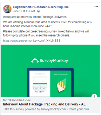 Earning opportunities on the Hagen Sinclair Facebook page