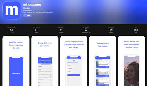 The Mindswarms app