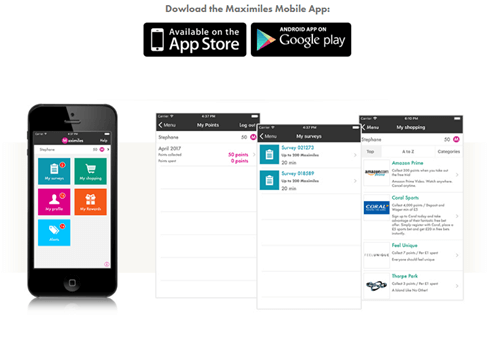 Maximiles mobile app