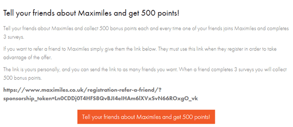 Maximiles referral program