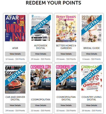 RewardBee magazine subscription rewards