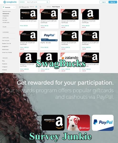 swagbucks vs survey junkie rewards