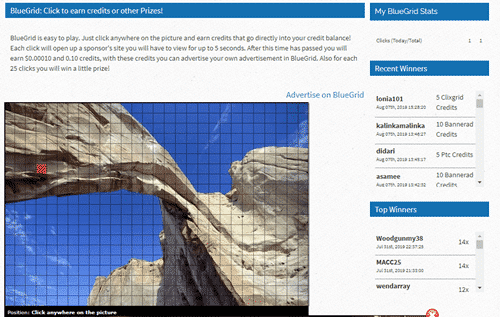 ClixBlue BlueGrid game