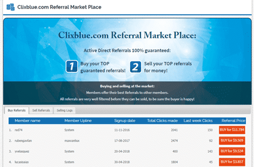 ClixBlue referral market