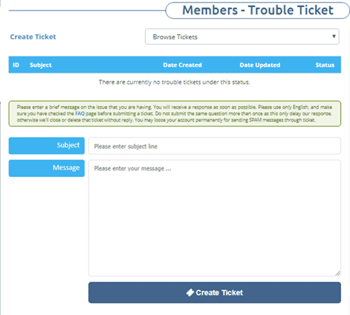 DollarClix Trouble Ticket System