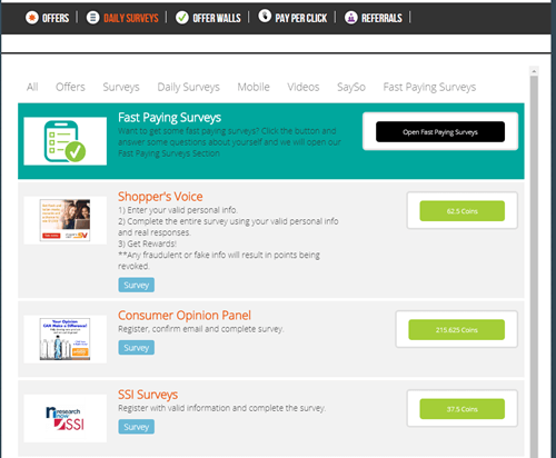 Paid surveys on Get-Paid.com