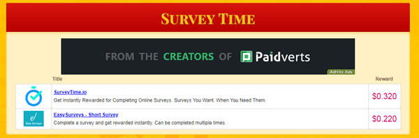 Paid surveys on GoldenClix