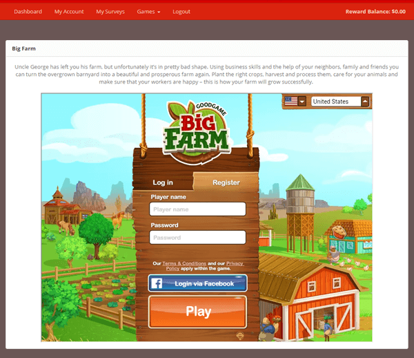 Honest Insite games section