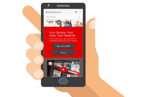 Honest Insite website on a phone
