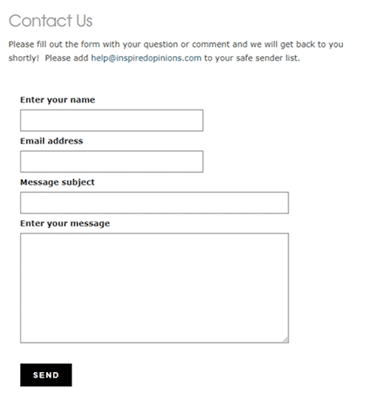 Inspired Opinions contact form