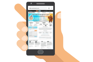 SquishyCash website on a phone