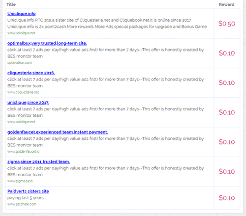 Paid To Sign Up offers on CliqueBook.net