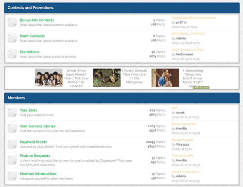 CliqueBook.net forum
