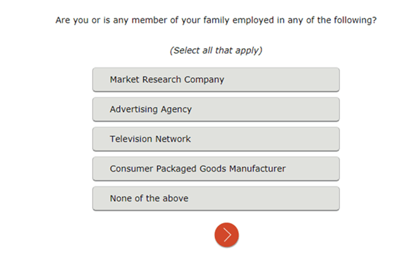 IRI Shopper Panel registration survey