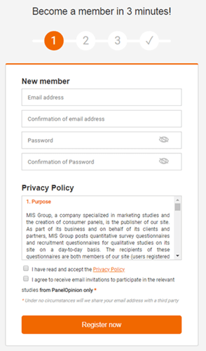 Panel Opinion registration form