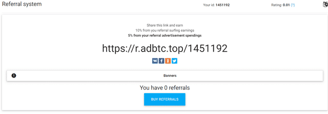 adBTC referral program