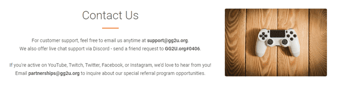 GG2U support