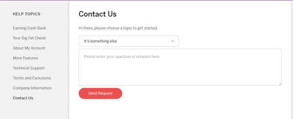 Rakuten contact form