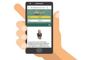 UniqPaid on a mobile browser