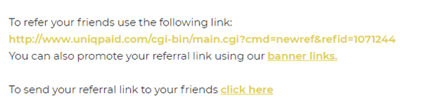 UniqPaid referral program