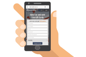 Rewardia on mobile