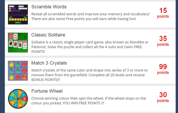 Rewardia games