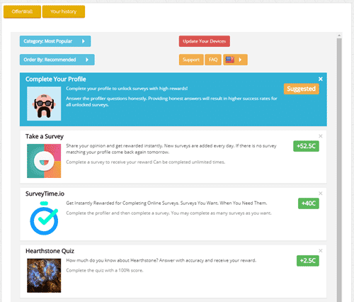 PTC paid offers