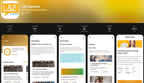 L&E Opinions app for Android and iOS